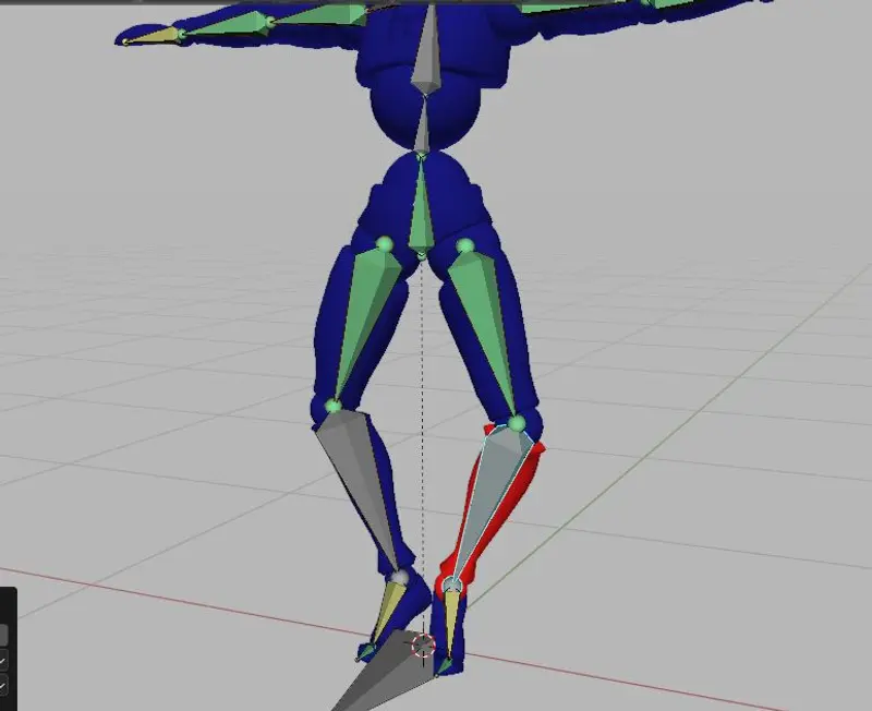 Skeleton with a pose in Blender