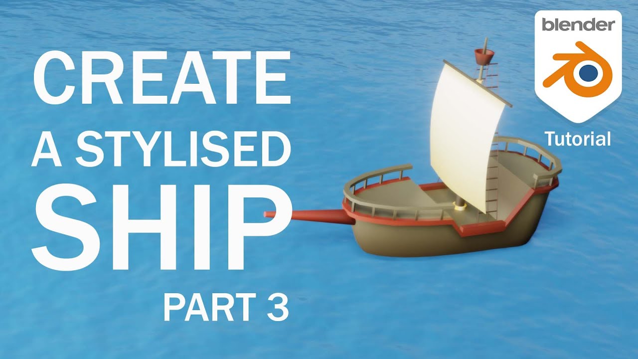 Create a Basic Stylised Ship Blender Tutorial Part 3